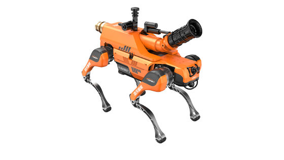 মাল্টি ফাংশন IP67 সুরক্ষা স্তর চার পায়ে অগ্নিনির্বাপক বুদ্ধিমান রোবট কুকুর